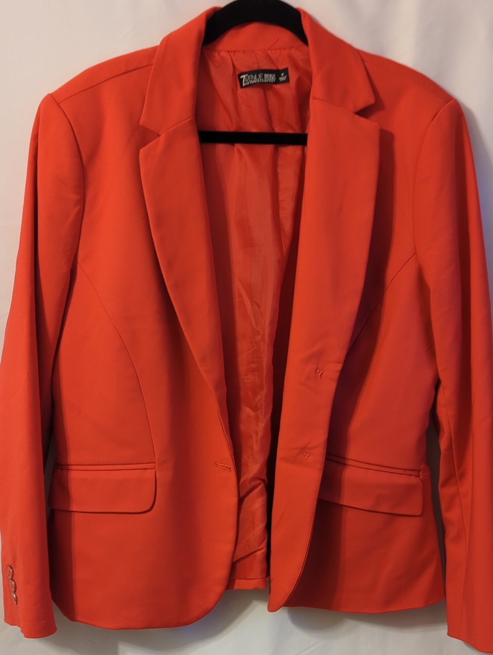 7th Avenue Design Studio New York & Company Orange Tailored Women’s Blazer